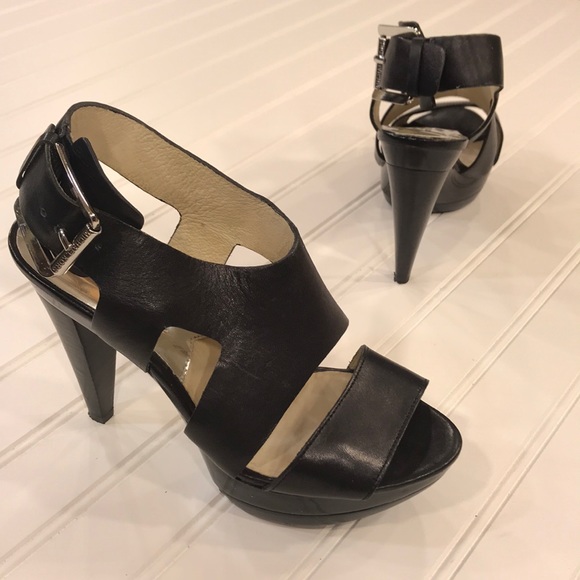 MICHAEL Michael Kors Shoes - Michael Kors Black Strappy Heels - sz 6.5